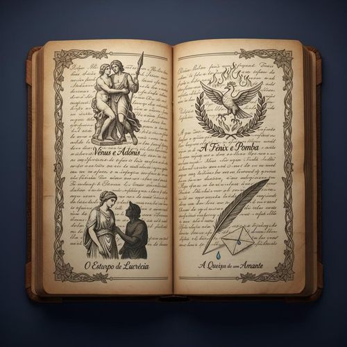 Análise dos quatro poemas de Shakespeare: A Queixa de um Amante, Vênus e Adônis, O Estupro de Lucrécia e A Fênix e a Pomba
